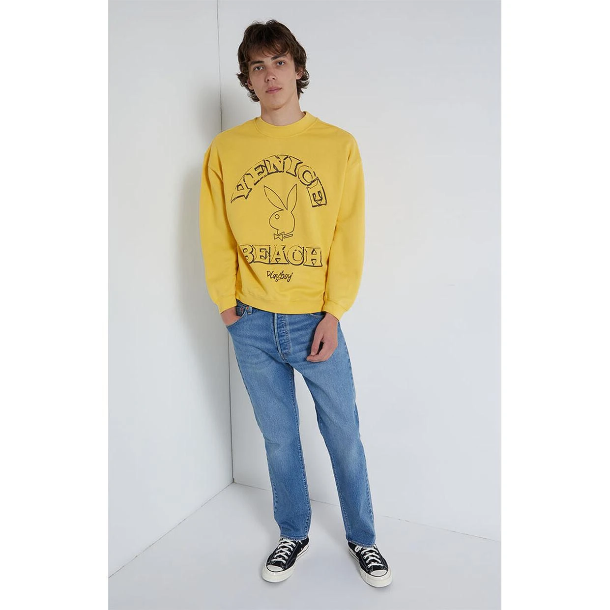 PB VENICE BEACH CREWNECK Yellow 5 PB VENICE BEACH CREWNECK Yellow - Image 3