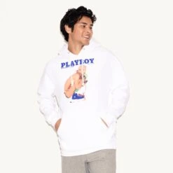 April 1991 Playboy Cover Hoodie 10 April 1991 Playboy Cover Hoodie -Fashion Clothing Store 514512 6617205375073 APRIL 1991 PLAYBOY COVER HOODIE WHITE 6955
