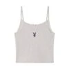Women's Bunny Bow Cami -Fashion Clothing Store 536791 6857980510305 BUNNY BOW TANK HEATHER GREY SHIRT BLACK SHIRT BACK