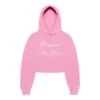 Playmate Of The Year Hoodie - Pink / White Print -Fashion Clothing Store 6927218311265 542755 PMOY CROP HOODIE PINK 1 e3a4cda3 a8b3 44dd acb3 cbbc7586c69a