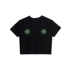 Team Green Femlin Baby Tee 9 Team Green Femlin Baby Tee -Fashion Clothing Store FEMLINLEAFSBABYTEE BLACK