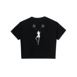 Team Green Femlin Baby Tee 8 Team Green Femlin Baby Tee -Fashion Clothing Store FEMLINLEAFSBABYTEE BLK BACK