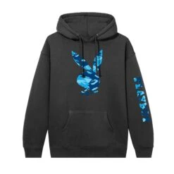 Hare Camo Hoodie -Fashion Clothing Store HARECAMOBLUEBLACK
