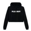 Playboy Women's Cropped Hoodie 2 Playboy Women's Cropped Hoodie -Fashion Clothing Store HOODIECROPTOPBLACK