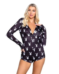 PLAYBOY SLUMBER BUNNY ROMPER -Fashion Clothing Store PBLI130 Blk 600x 4d9df57a b38a 4063 bc98 4896c1aa31e2