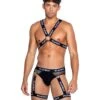 PLAYBOY MENS DARK ROOM SUSPENDER SET