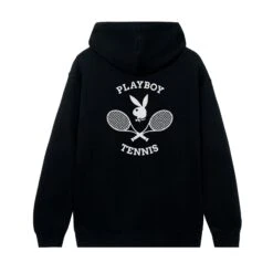 Tennis Club Hoodie -Fashion Clothing Store PBTENNIS BLK HOODIE BACK