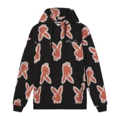 Men's Repeating Rabbit Head Logo Hoodie