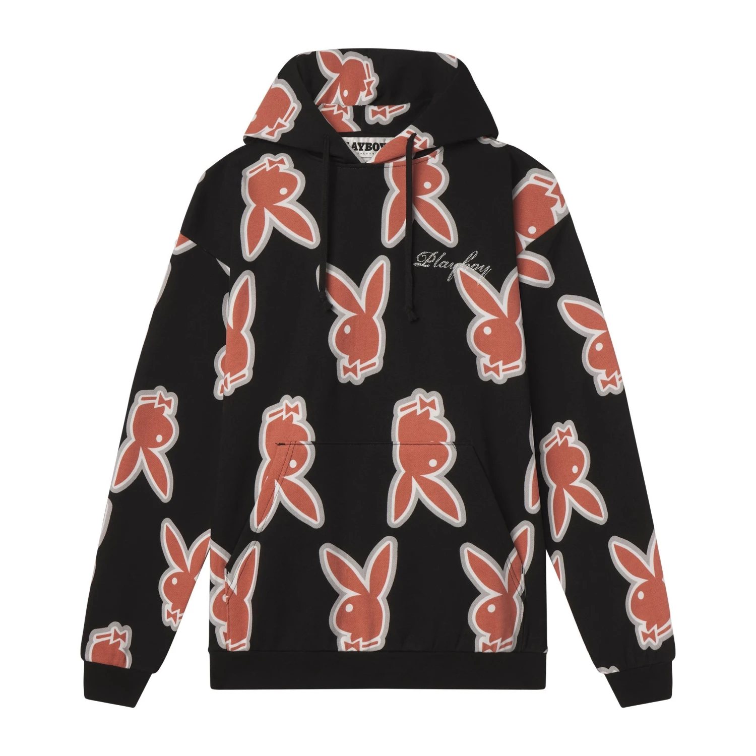Men's Repeating Rabbit Head Logo Hoodie 3 Men's Repeating Rabbit Head Logo Hoodie