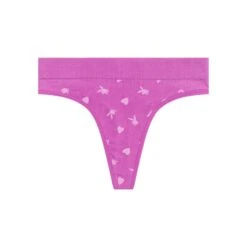 Women's Bunny Seamless Thong 13 Women's Bunny Seamless Thong -Fashion Clothing Store PLAYBOY PB BUNNY SEAMLESS THONG DEEP ORCHID 02
