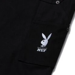 Playboy X HUF VVS Rabbit Head Pant 12 Playboy X HUF VVS Rabbit Head Pant -Fashion Clothing Store PLAYBOY VVS DOUBLE KNEE PANT BLACK PT00249 BLACK 05
