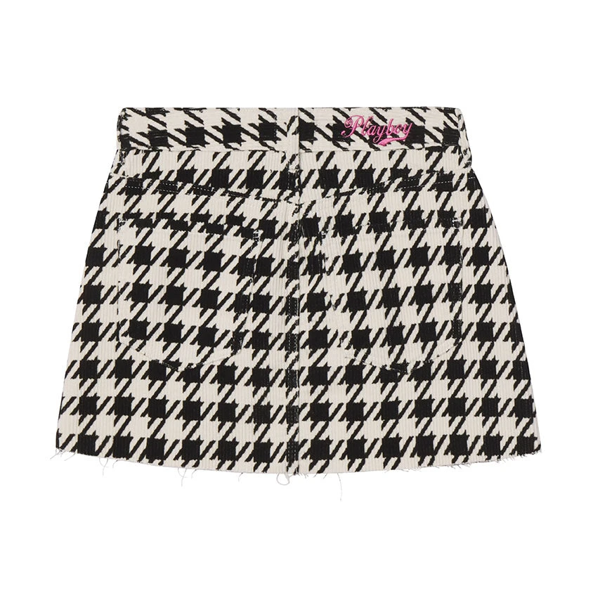 Women's Houndstooth High Waisted Mini Skirt 4 Women's Houndstooth High Waisted Mini Skirt - Image 2