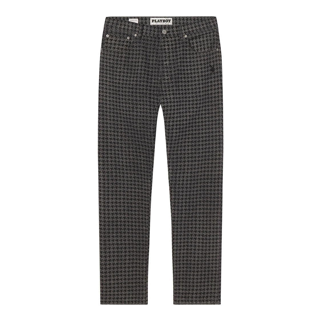 Men's Houndstooth Denim Pants 3 Men's Houndstooth Denim Pants