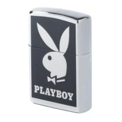 Black Logo Zippo Lighter -Fashion Clothing Store Playboy Black Logo Zippo Lighter 03