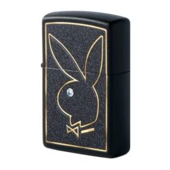 Gold Rabbit Head Zippo Lighter -Fashion Clothing Store Playboy Gold and Crystal Rabbit Head Zippo Lighter 02