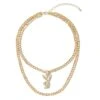 Pave Rabbit Head Layered Necklace 2 Pave Rabbit Head Layered Necklace -Fashion Clothing Store Playboy Multi Chain Rabbit Head Necklace 01 38bd5261 cf52 4c81 9ec4 48b2a392cfd7