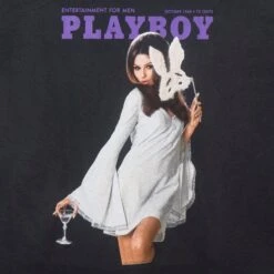 October 1968 Cover T-Shirt -Fashion Clothing Store Playboy October 1972 Cover T Shirt black 04