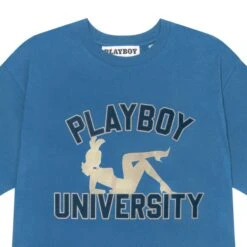 Men's Playboy University T-Shirt -Fashion Clothing Store Playboy PB UNIVERSITY SS TEE LIGHT BLUE 03 3f43409c 8cdb 48b3 a5d7 c71d1219687a