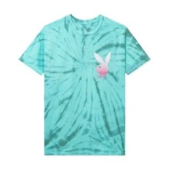 Repeating Masthead Tie-Dye T-Shirt 15 Repeating Masthead Tie-Dye T-Shirt -Fashion Clothing Store Playboy Repeating Masthead T Shirt Green 01