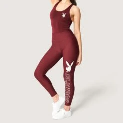 Women's Rabbit Head Legging -Fashion Clothing Store Playboy Womens Leggings Burgundy 2062 f93aed8f c40a 45e6 9f55 5e2be9421b95