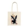 Vintage Bunnies Canvas Tote -Fashion Clothing Store Playboy Bunnies Canvas Tote tan 01