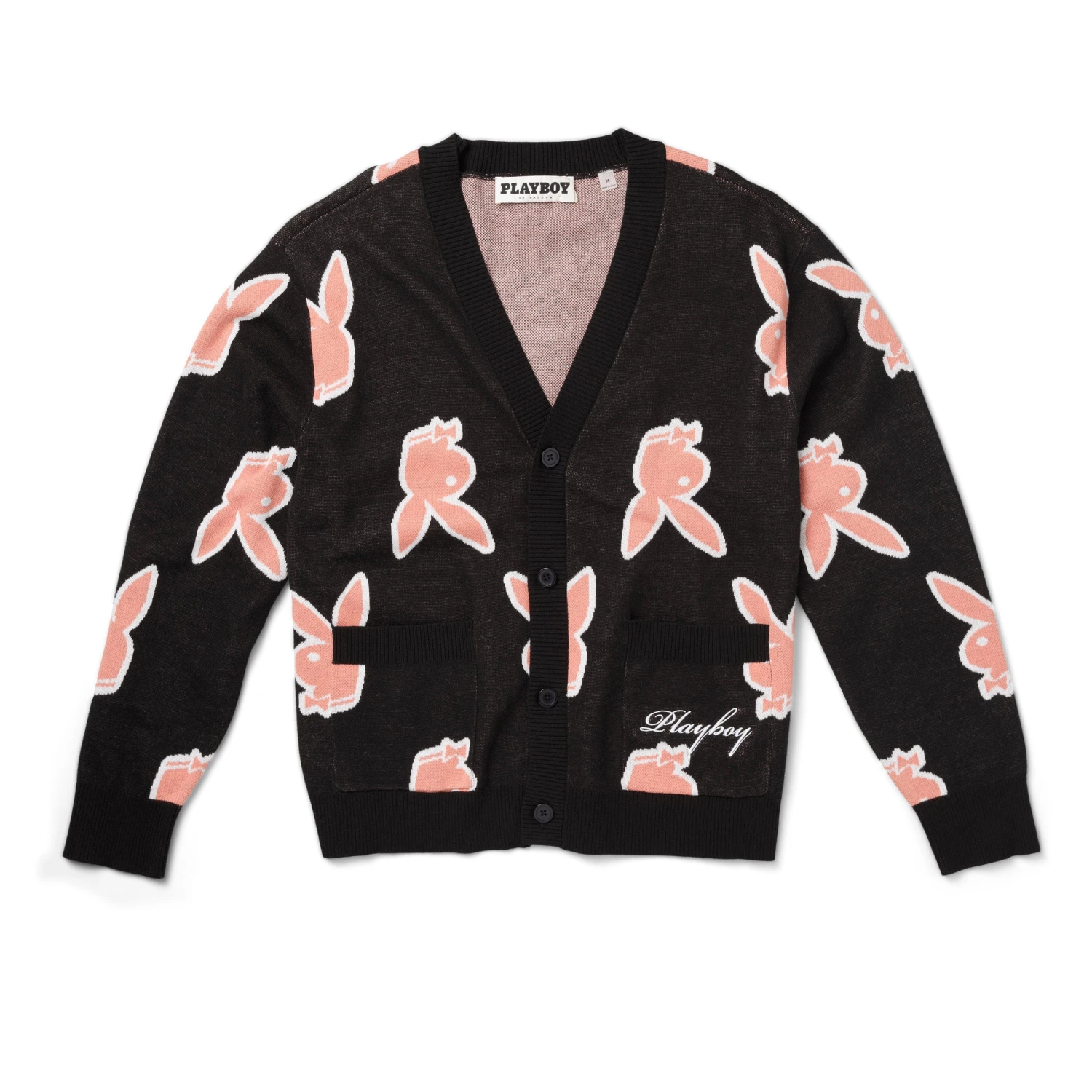 Men's Repeating Rabbit Head Cardigan 3 Men's Repeating Rabbit Head Cardigan