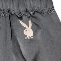 Women's Lounge Satin Cami & Short Set - Grey 22 Women's Lounge Satin Cami & Short Set - Grey -Fashion Clothing Store Playboy MG Lounge Satin Cami Short Set Grey 06