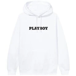 Masthead Hoodie -Fashion Clothing Store Playboy Masthead Men Hoodie White