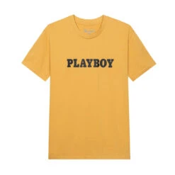 Masthead T-Shirt -Fashion Clothing Store Playboy Mens Shirt Gold 2