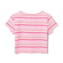 Women's Crush Stripe Scoop Tee -Fashion Clothing Store Playboy Womens Crush Stripe Scoop Tee Pink 02