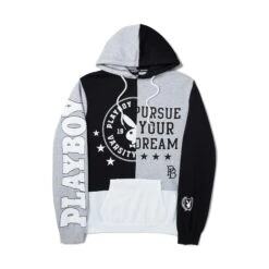 Women's Varsity Hoodie 13 Women's Varsity Hoodie -Fashion Clothing Store Playboy Womens Sweatshirt Black 01