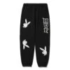 Playboy X HUF Rabbit Head Sweatpants -Fashion Clothing Store RABBIT HEAD FLEECE PANT BLACK PT00233 BLACK 01