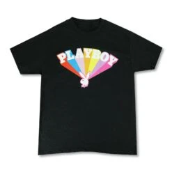 Playboy Rainbow Rays Black Tee